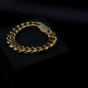 zerno Cuban Link Bracelet in Gold - 12mm