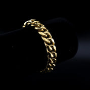 zerno Cuban Link Bracelet in Gold - 12mm