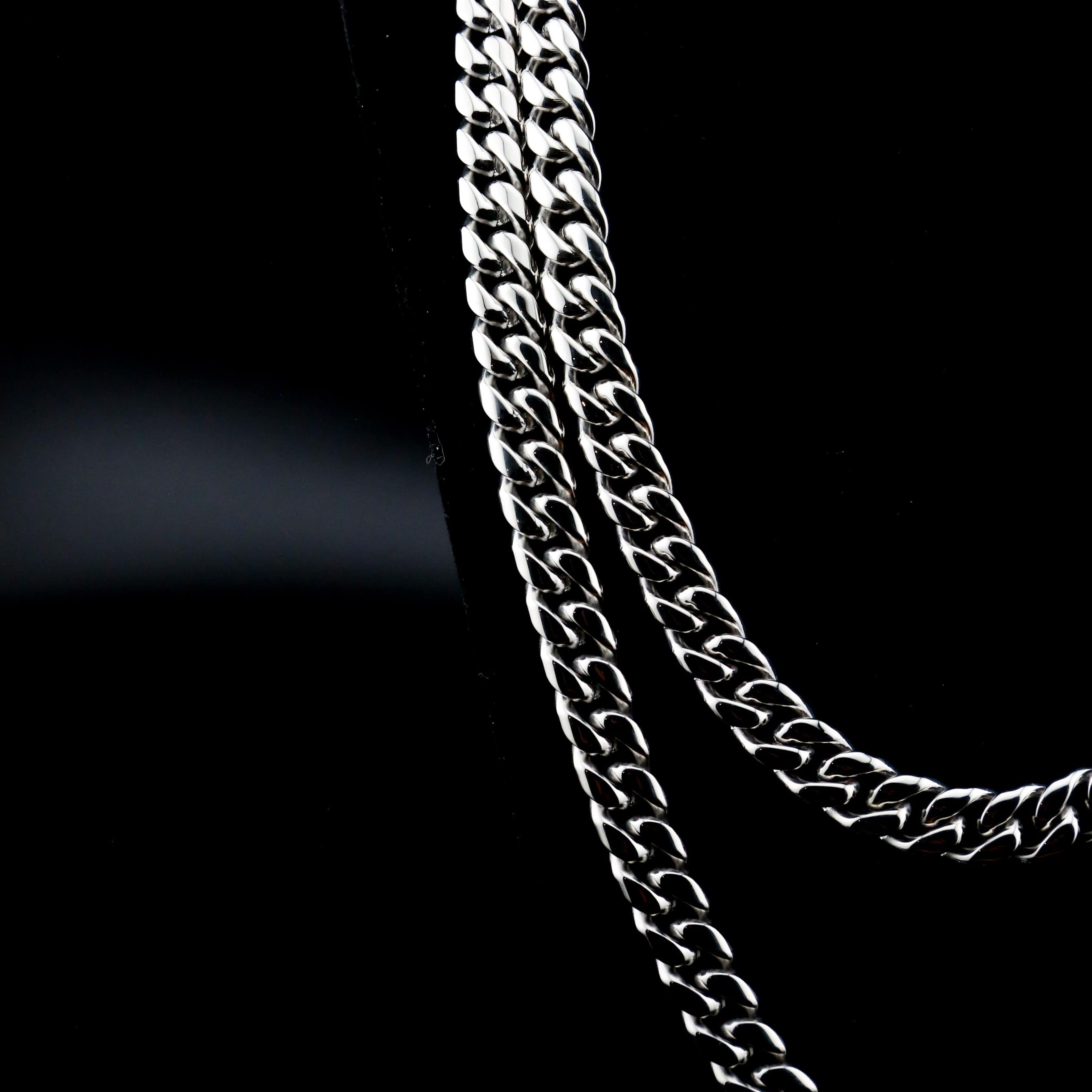 zerno Cuban Link Chain in White Gold - 10mm