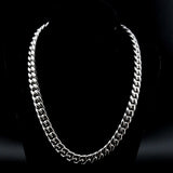 Cuban Link Chain in White Gold - 10mm