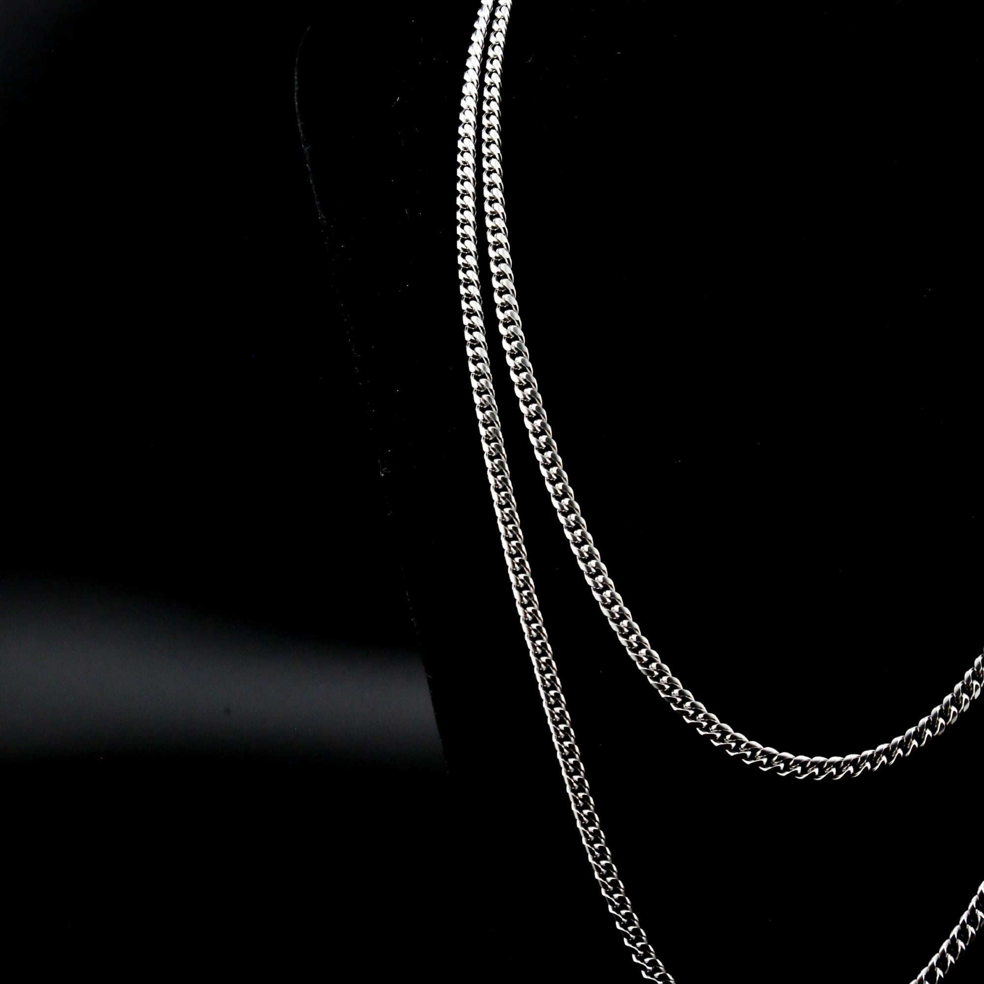 zerno Cuban Link Chain in White Gold - 4mm