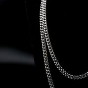 zerno Cuban Link Chain in White Gold - 6mm
